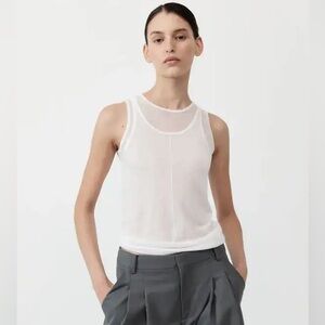 St. Agni Semi Sheer Double Layer Tank, size XS